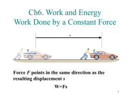 Ch6. Work Done by a Constant Force