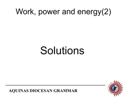 Work, power & energy - questions & solutions