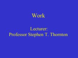Lecture 13.Work