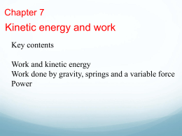 Chapter 07 - Kinetic Energy and Work