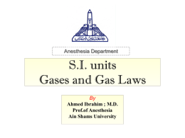 SI Units and Gas Laws