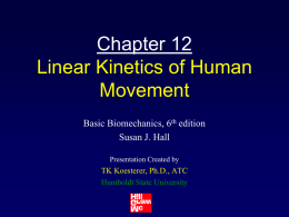 Linear Kinetics - Weber State University