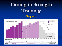 Chapter 5 Timing in Strength Training