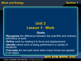 unit 3 lesson 1 – work