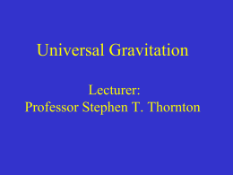 Lecture 11.Universal.. - Faculty Web Sites at the University of Virginia