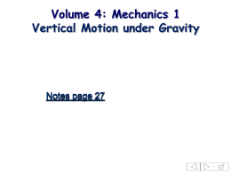Vertical Motion under Gravity