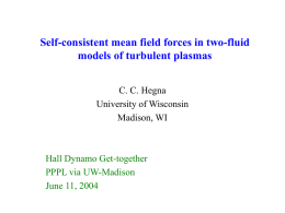 Self-consistent mean field forces in turbulent plasmas