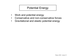 Potential Energy - McMaster University