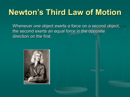 Newton's Third Law of Motion