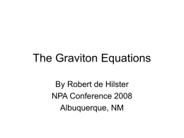 The Graviton Equations