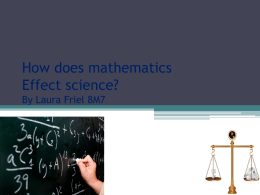 How does mathematics Affect science?