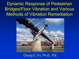 Dynamic Response of Pedestrian Bridges and Various Methods