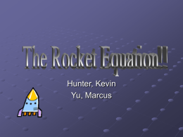 The Rocket Equation!!