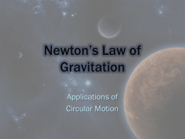 Newton’s Law of Gravitation