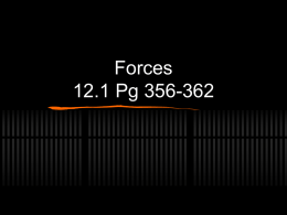 Forces 12.1 Pg 356-362 - Physical Science 2014-2015