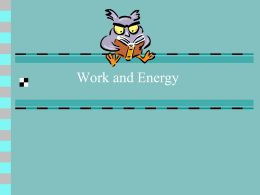 Work and Energy - Dripping Springs ISD