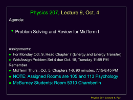 Physics 207: Lecture 2 Notes