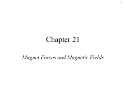 PowerPoint Presentation - Chapter 21 Magnetic forces and