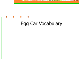 Egg Car Vocabulary - Niagara Wheatfield School Dist
