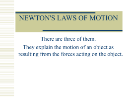 NEWTON'S LAWS OF MOTION