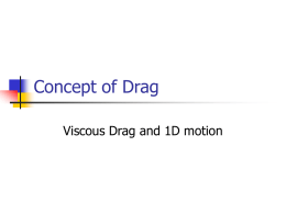 Concept of Drag