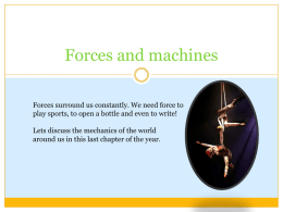 Les Forces et Machines simples