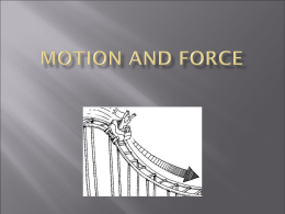 Motion and force