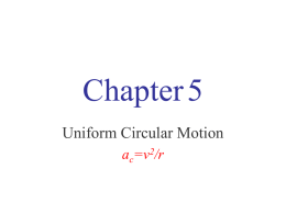 PowerPoint Presentation - Chapter 3 Kinematics in 2d