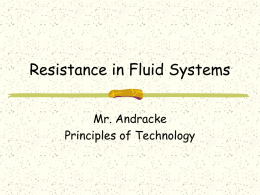 Fluid Power Resistance - University High School