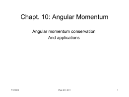 Angular Momentum - UW-Madison Department of Physics