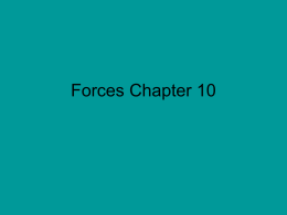 Forces Chapter 10 - Powers Physical Science