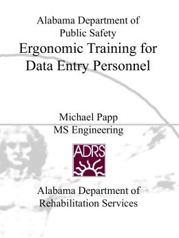 Alabama Department of Public Safety Ergonomic Training for