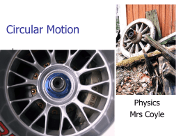 Circular Motion - Tenafly Public Schools