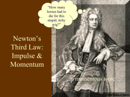 Newton’s Third Law: