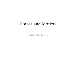 Forces and Motion [CH 11