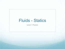 Fluids - Statics