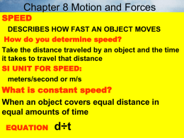 Chapter 8 Motion and Forces - Mrs. Cavanaugh's PbWiki