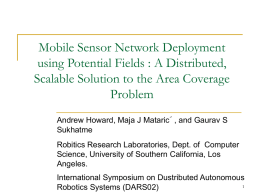 Mobile Sensor Network Deployment using Potential Fields