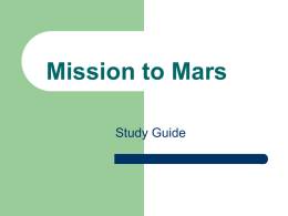 MISSION TO MARS - Itasca Public School District 10