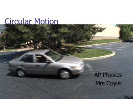 Circular Motion - Tenafly Public Schools
