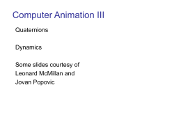 Computer Animation III