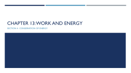 Chapter 13: Work and Energy - South Kingstown High School