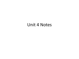 Unit 4 Notes - Chandler Unified District
