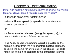 Chapter 8: Rotational motion