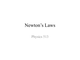 Newton`s Laws of Motion 1st & 2nd