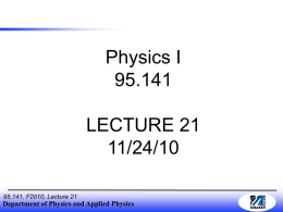 Welcome to Physics I !!!