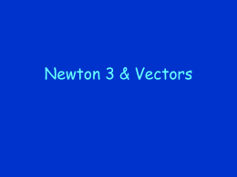 Newton 3 & Vectors