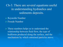 There are several equations useful in understanding hydraulics and