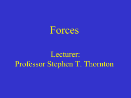Lecture 6.Forces