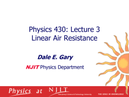 Linear Air Resistance